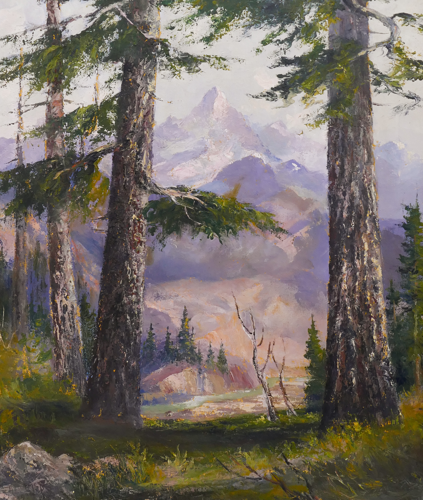 Appraisal: F Mason Holmes - American ''Forest Scene'' Oil on Canvas