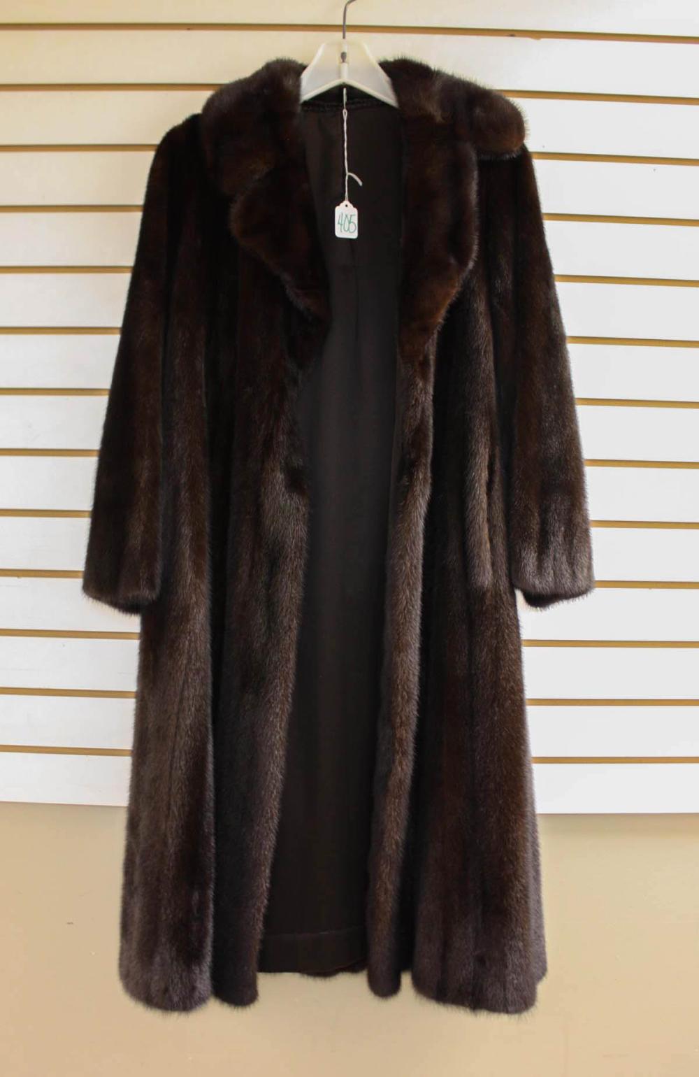 Appraisal: LADY'S FULL LENGTH MINK FUR COAT with three hook and