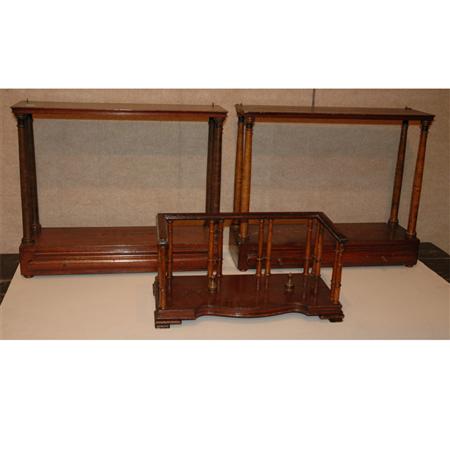 Appraisal: Pair of Regency Style Mahogany Hanging Shelves Together with a