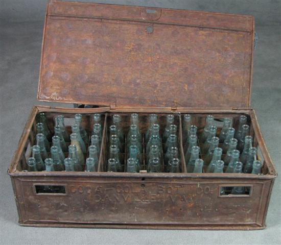 Appraisal: Coca-Cola Railroad Crate Bottles Circa - Danville Virginia Embossed railroad