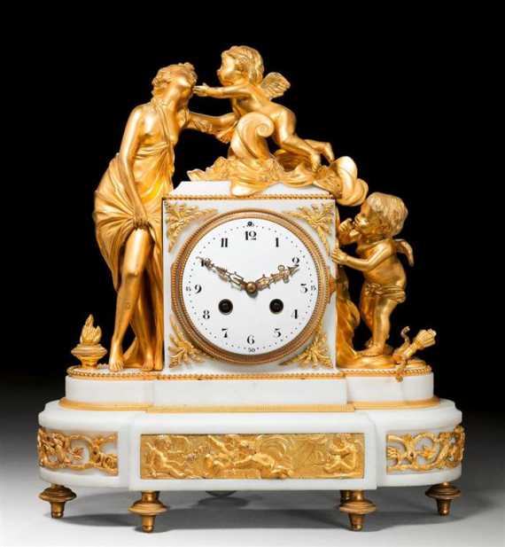 Appraisal: MANTEL CLOCK VENUS ET AMOUR late Louis XVI after designs