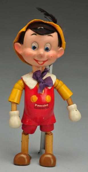 Appraisal: Ideal Disney Wood and Composition Pinocchio Doll Description Composition molded