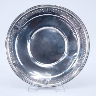 Appraisal: Vintage Sterling Silver Round Pierced Dish Stamped HGS Co and