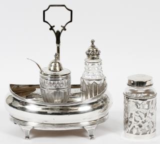 Appraisal: STERLING SILVER CONDIMENT HOLDER PIECES STERLING SILVER CONDIMENT HOLDER PIECES