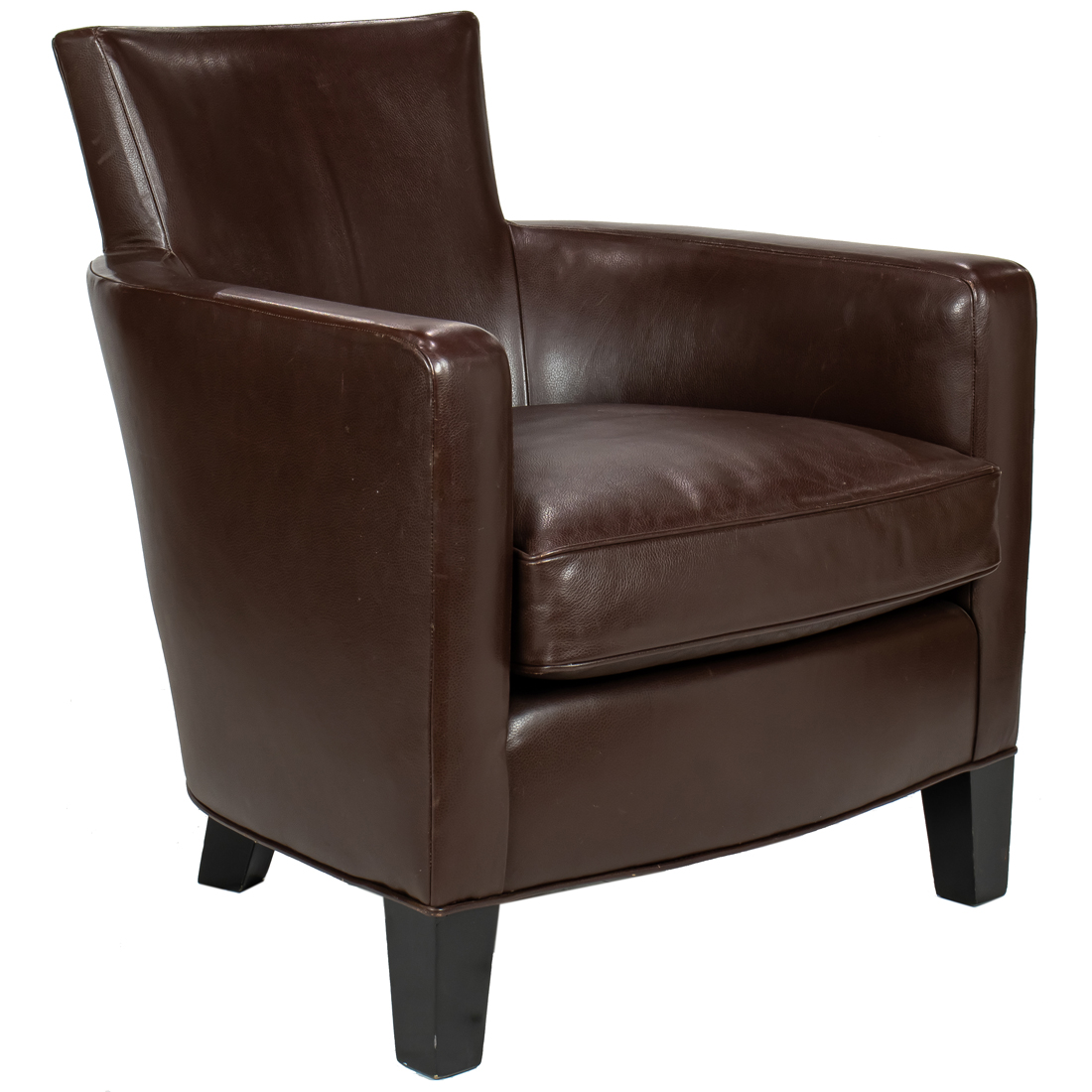 Appraisal: Christian Liaigre for Holly Hunt Lounge Chair congac leather and