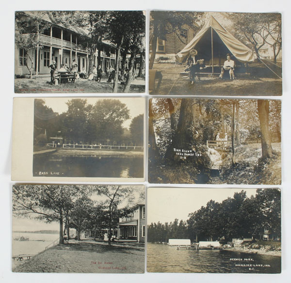 Appraisal: Lot of postcards from Indiana lakes some real photos all