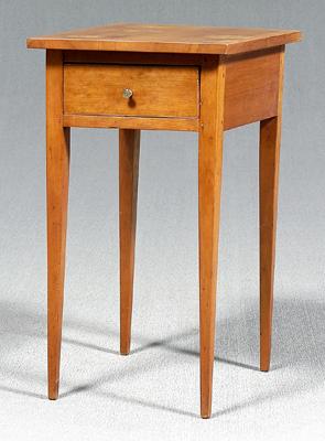 Appraisal: Kentucky cherry stand dovetailed drawer tapered square legs poplar secondary