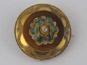 Appraisal: A fine yellow metal tests carat gold Victorian emerald and