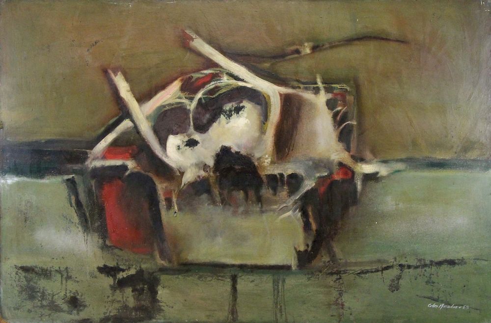 Appraisal: RAPHAEL COLON MORALES PUERTO RICAN b Oil on Board Abstract