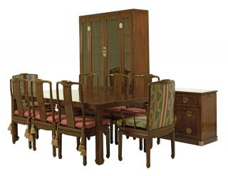 Appraisal: A HENREDON CHINESE STYLE DINING SET A HENREDON CHINESE STYLE