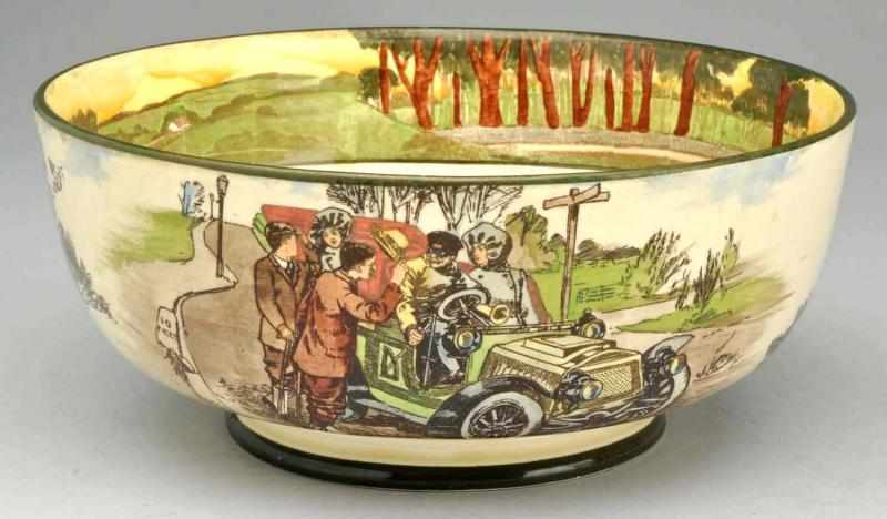 Appraisal: Early Royal Doulton Automotive Series Bowl Depicting two open air