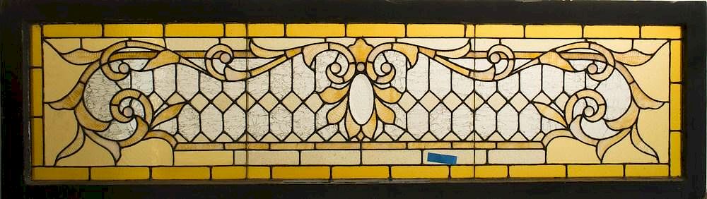 Appraisal: American Stained Glass Window Late th century in neutral colors