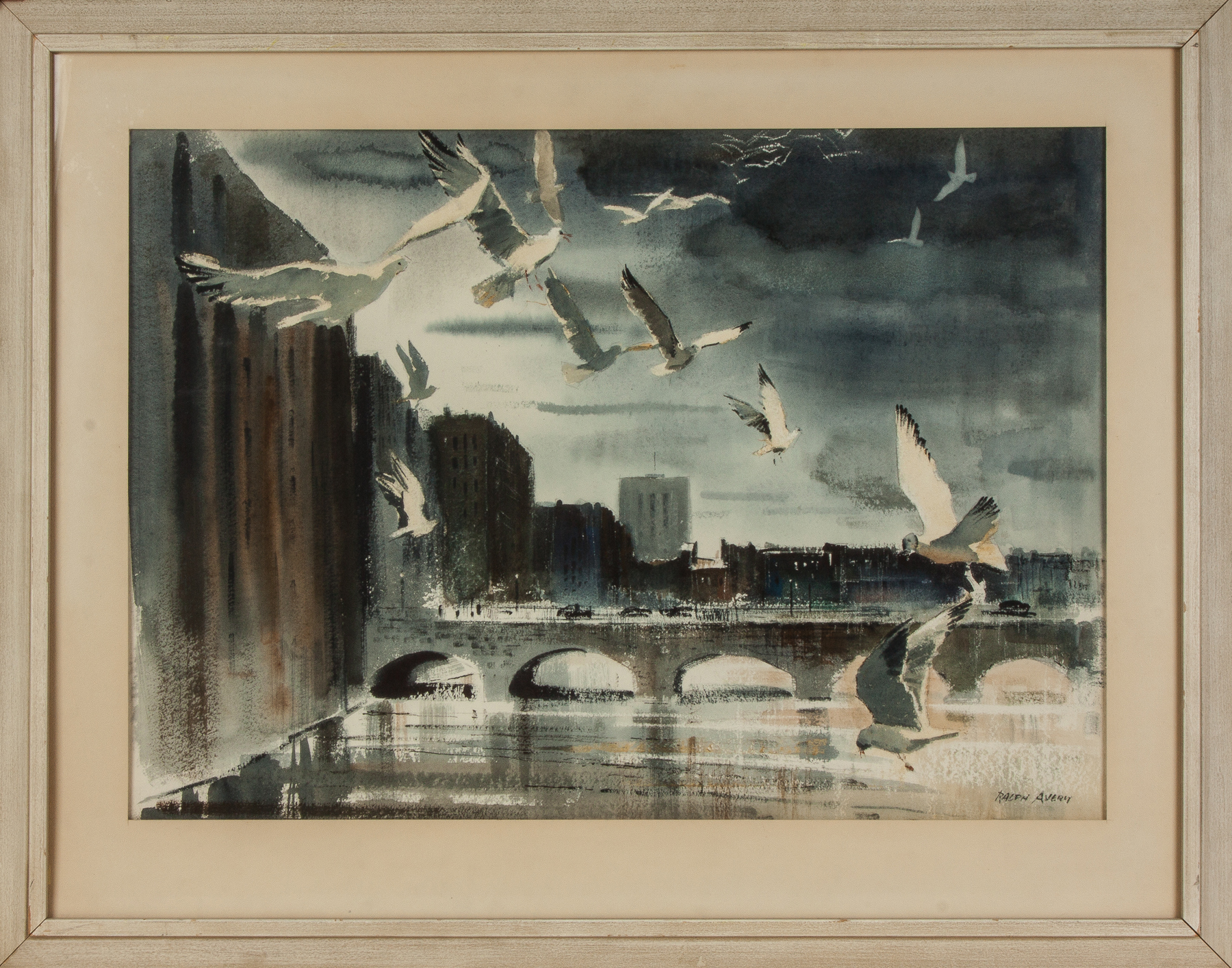 Appraisal: Ralph Avery American - Gulls and the River Rochester NY