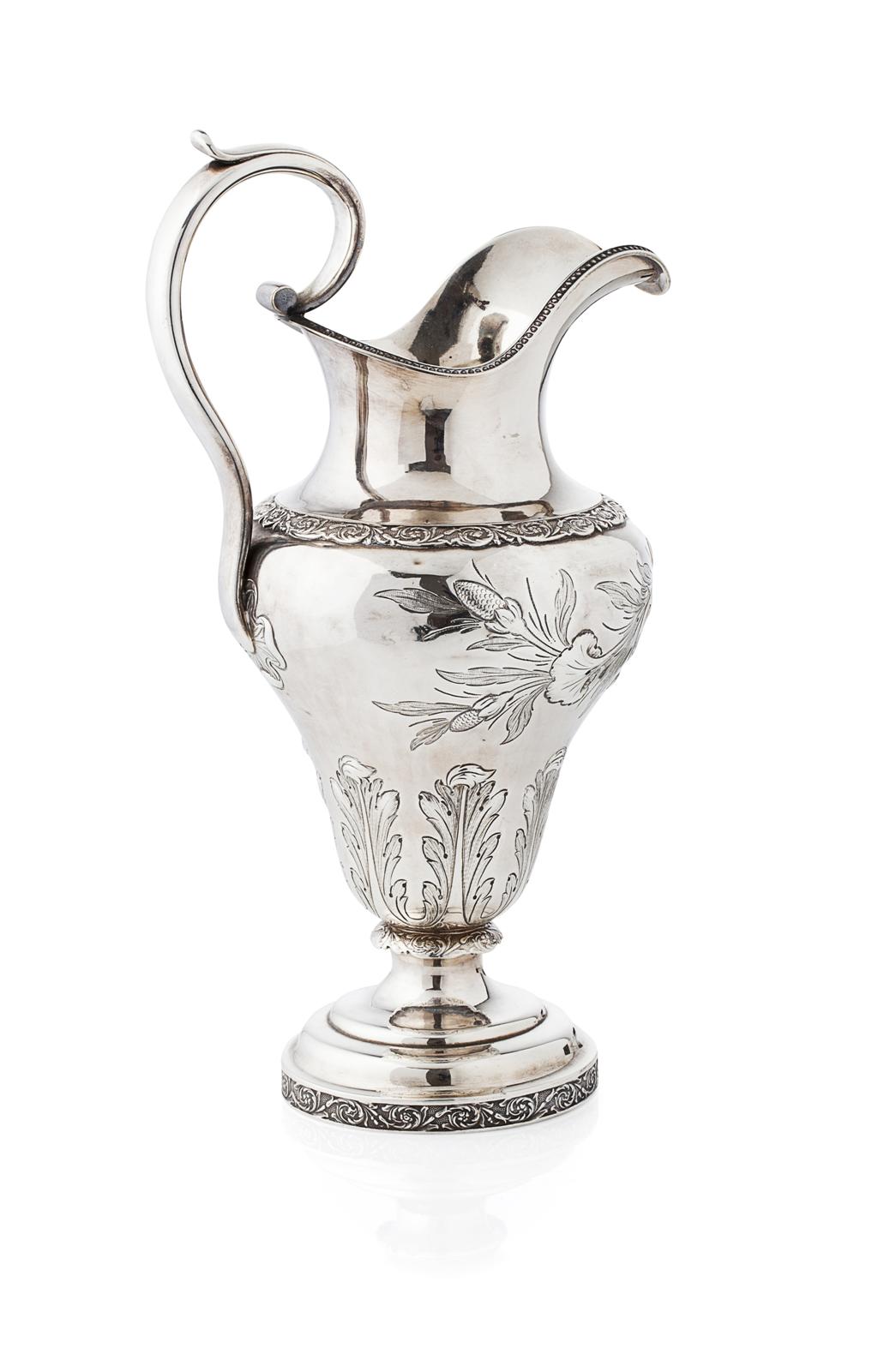 Appraisal: A mid th century silver ewer Lincoln and Reed Boston