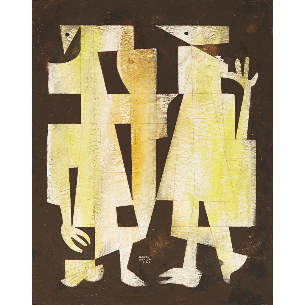 Appraisal: CARLOS M RIDA GUATEMALAN - EL SIGNO - YELLOW FIGURES