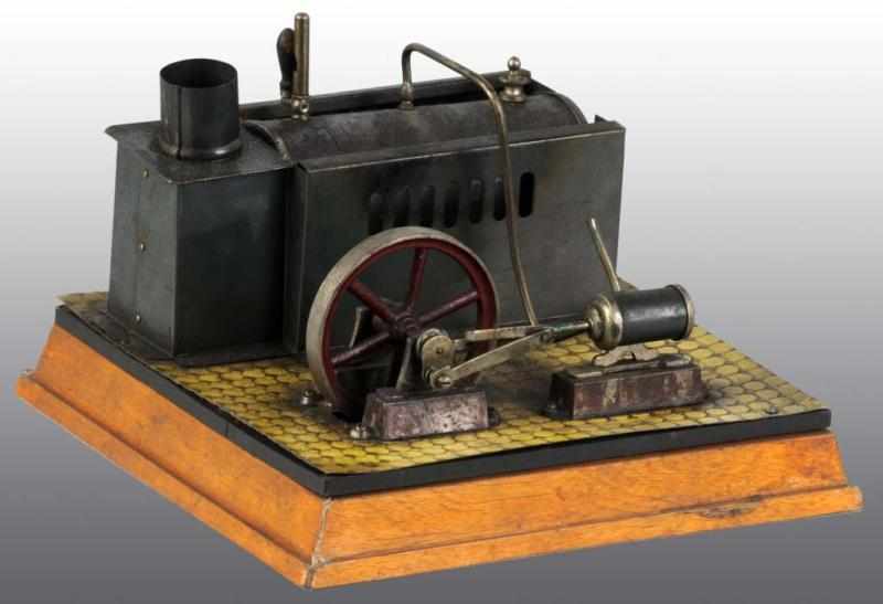 Appraisal: German Made Horizontal Steam Engine Description Boiler includes a whistle