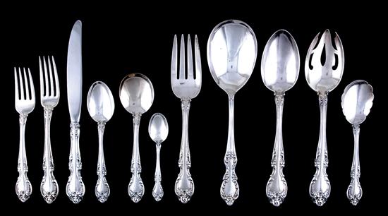 Appraisal: Gorham Melrose pattern sterling flatware circa consisting of hollow-handle knives