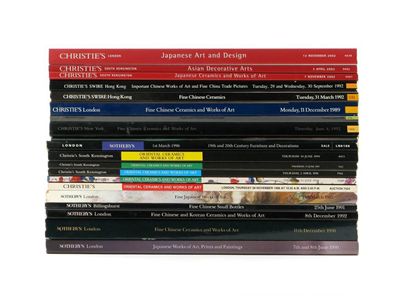 Appraisal: Literature auction catalogues mostly concerning Asian art a lot