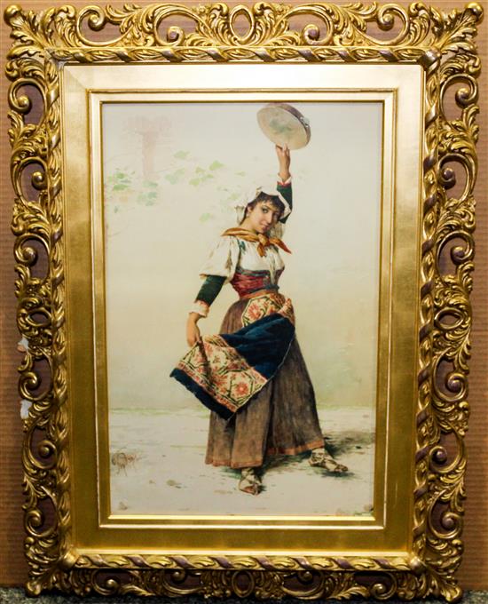 Appraisal: Sale Lot Filippo Indoni Italian c -c Lady watercolor x