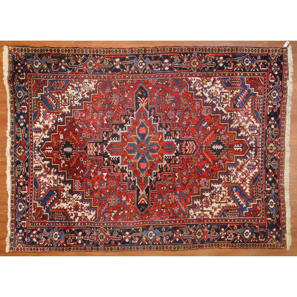 Appraisal: Heriz Rug Persia x Third quarter- th century hand-knotted wool