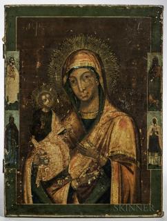 Appraisal: Russian Icon Depicting the Mother of God with Three Hands