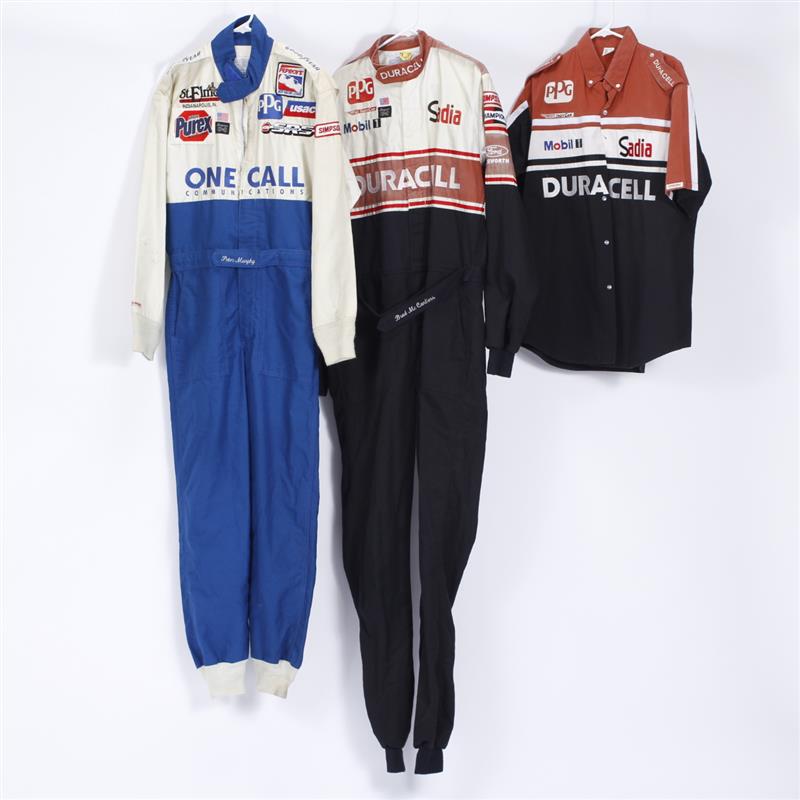 Appraisal: Three Auto Racing Apparel items Brown Black Duracell Pit Crew