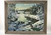 Appraisal: OOC - Winter Maine Inlet with Dory on Shore by