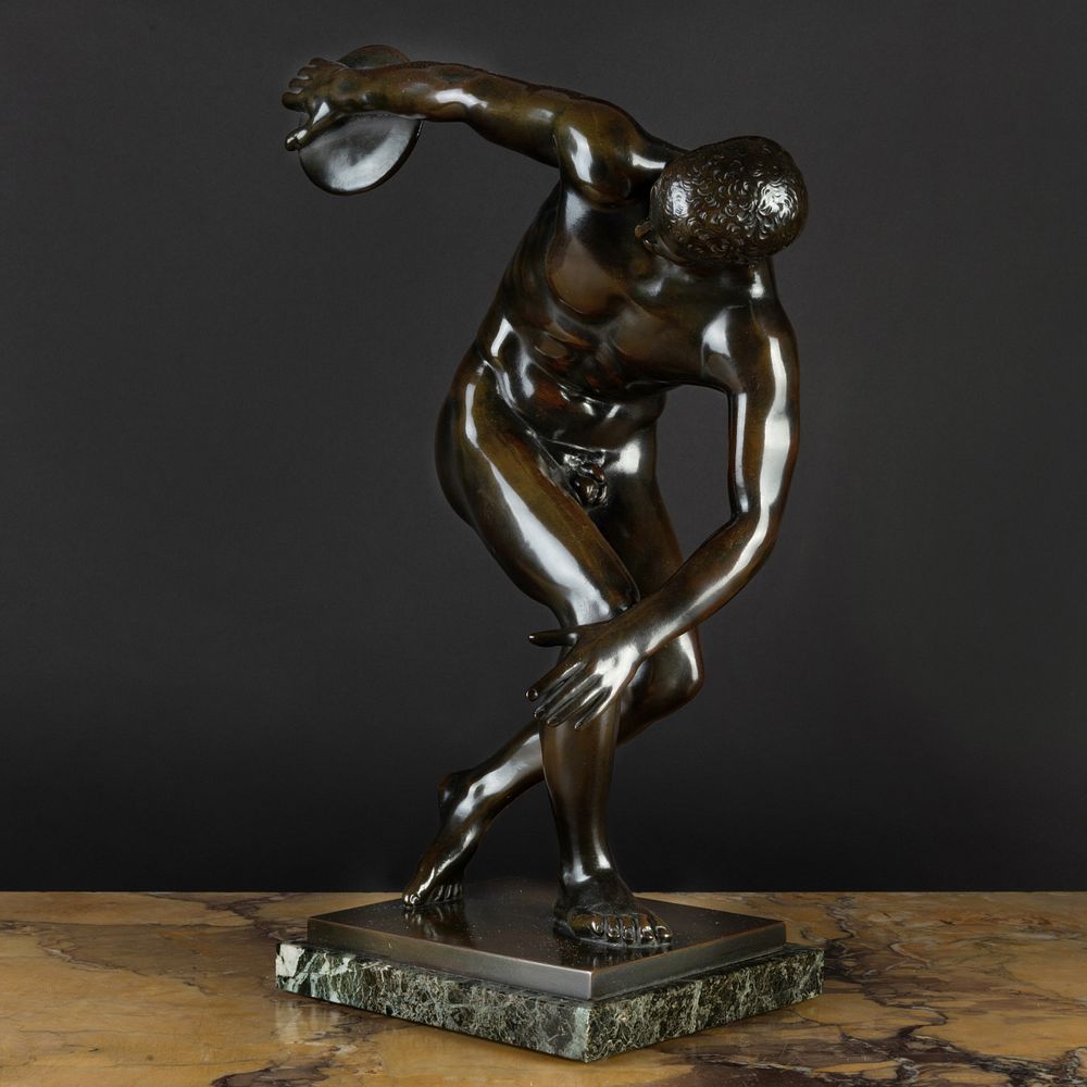 Appraisal: Bronze Model of the Discobolos of Myron Raised on a