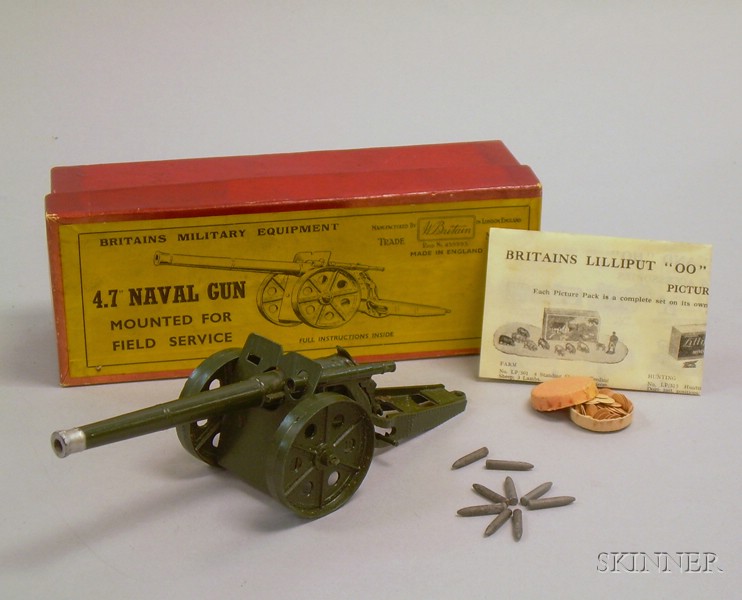 Appraisal: Britains Toy Naval Gun boxed with ammo and caps excellent