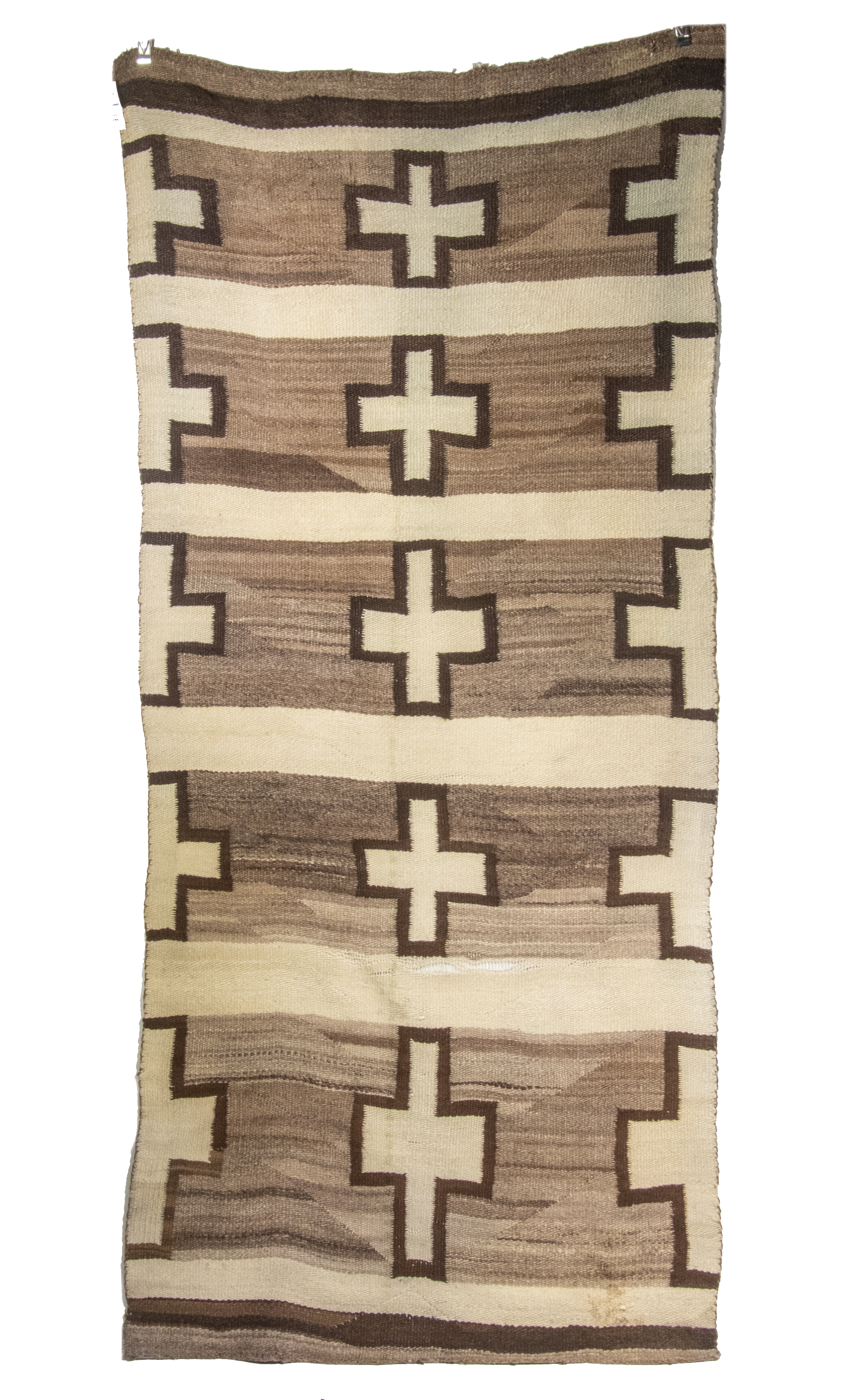 Appraisal: NAVAJO BLANKET Old soft weave circa - having crosses and