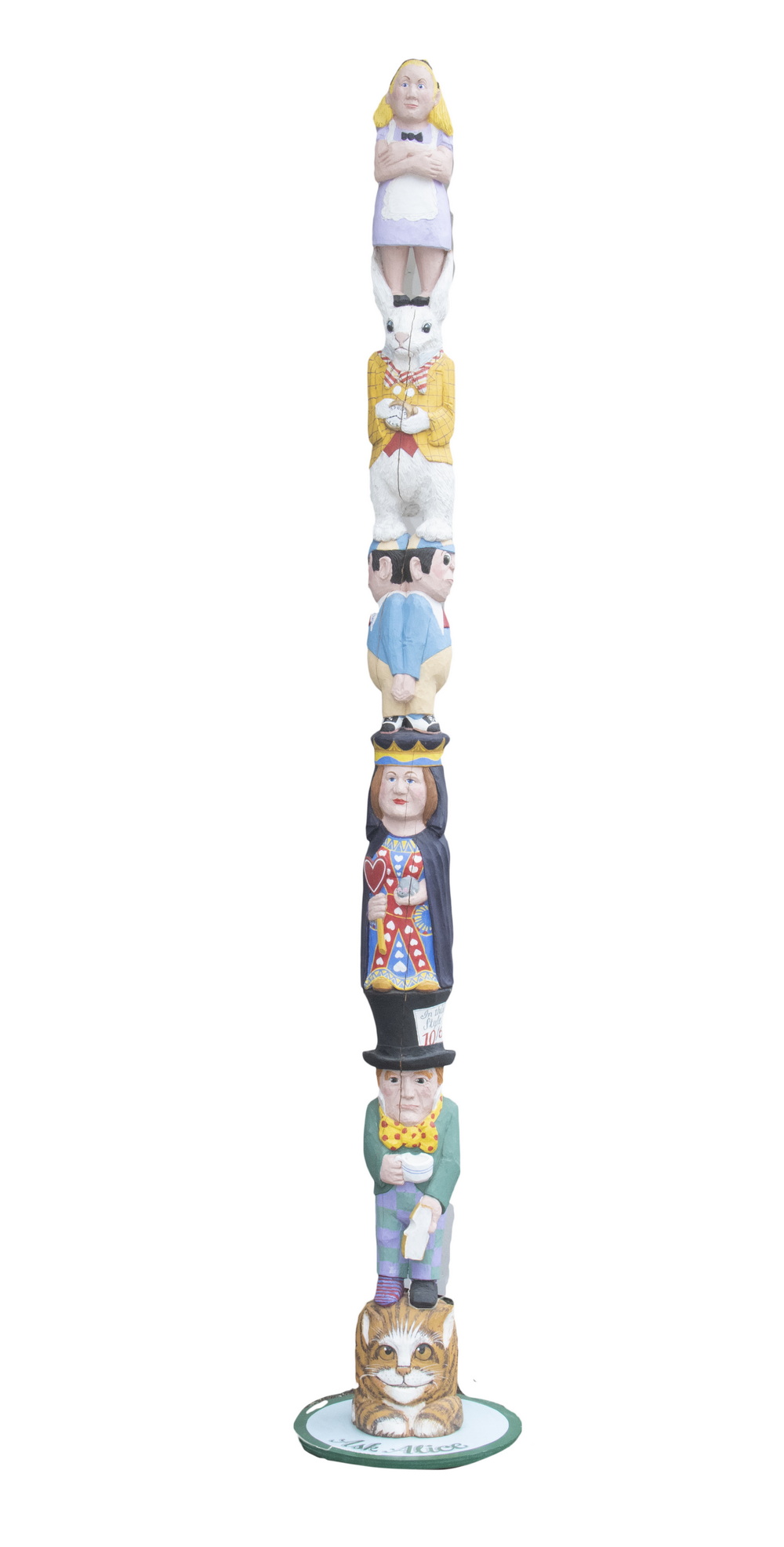 Appraisal: GIL RUSSELL TH C AMERICAN Ask Alice Folk Art Totem