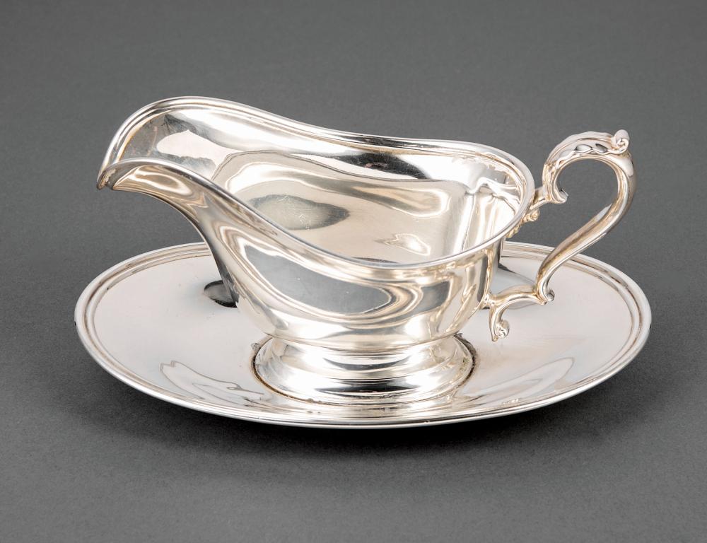 Appraisal: Continental Silver Sauceboat in the Neoclassical Taste c Germany with