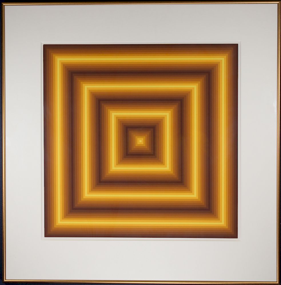 Appraisal: Manner of Richard Anuszkiewicz b Op Art Manner of Richard