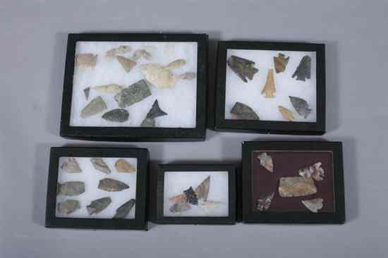 Appraisal: NATIVE AMERICAN ARROWHEADS From New York Pennsylvania Arizona and Oregon