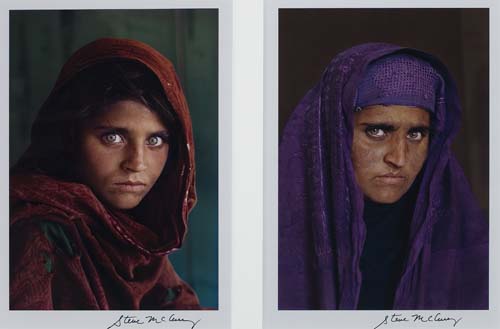 Appraisal: MCCURRY STEVE - Afghan girl Afghan Woman diptych Cibachrome prints