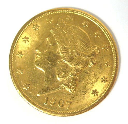 Appraisal: U S TWENTY DOLLAR GOLD COIN Liberty head type -P