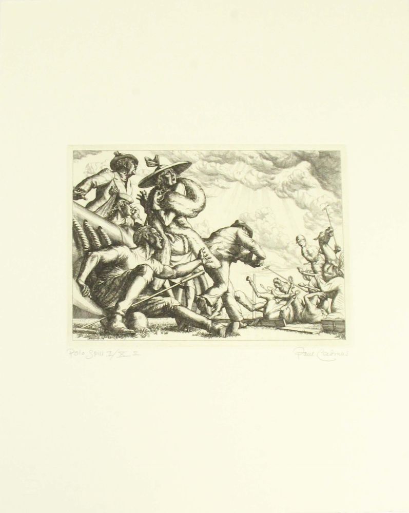 Appraisal: PAUL CADMUS AMERICAN - Etching Polo Spill Signed lower right