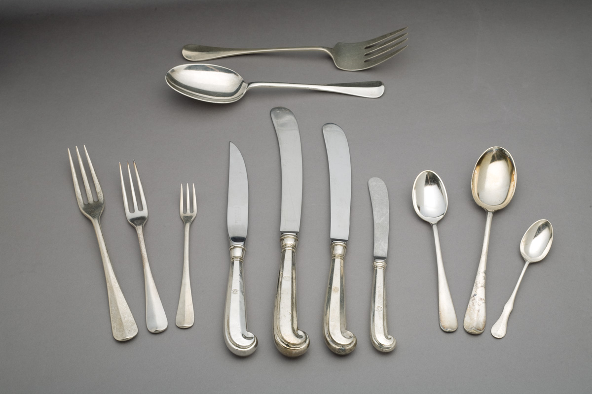 Appraisal: AMERICAN SILVER AND SILVERPLATE WILLIAMSBURG QUEEN ANNE' PATTERN PART FLATWARE