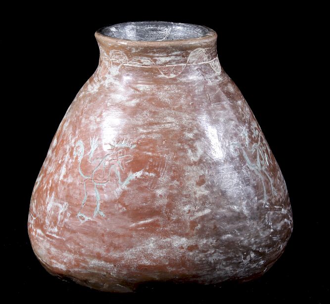 Appraisal: Mayan Style South American Glazed Pottery Jar Offered in this