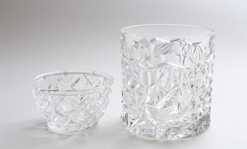 Appraisal: TIFFANY CO CRYSTAL ICE BUCKET AND A TIFFANY CO GLASS