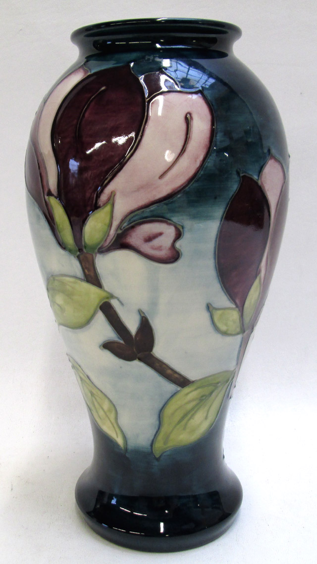 Appraisal: MOORCROFT POTTERY VASE hand painted under glaze in a magnolia