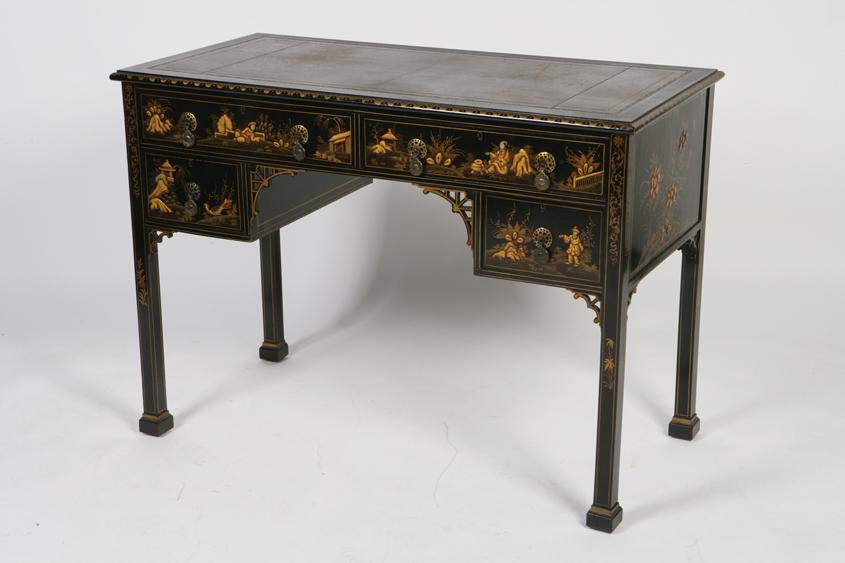 Appraisal: AN EARLY TH CENTURY CHINOISERIE WRITING TABLE the rectangular top