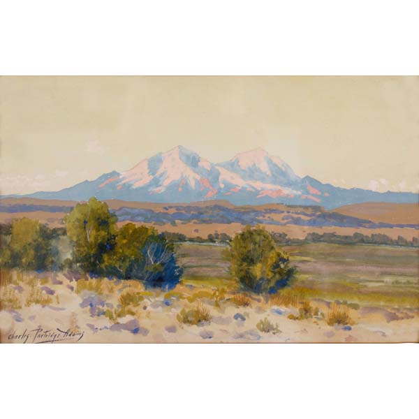 Appraisal: Charles Partridge Adams - Colorado Mountain LandscapeWatercolorc Signed LL x