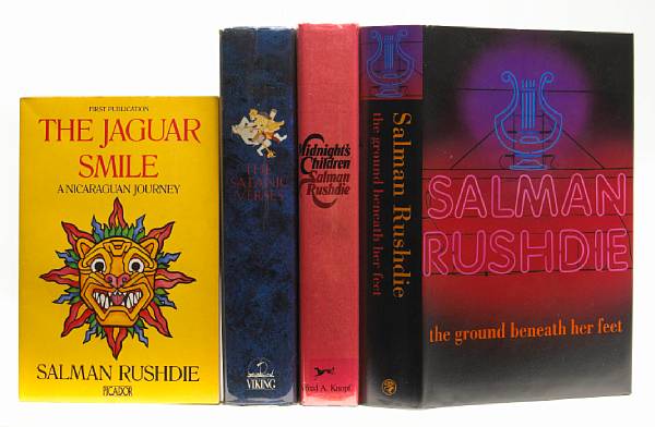 Appraisal: RUSHDIE SALMAN volumes The Satanic Verses Viking Jacket price-clipped Signed