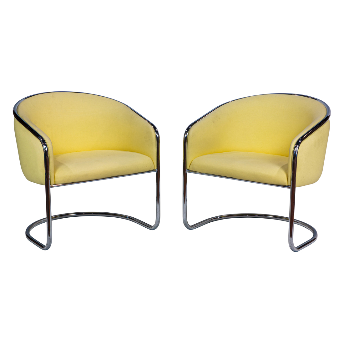 Appraisal: A PAIR ANTON LORENZ FOR THONET CANTILEVERED LOUNGE CHAIRS A