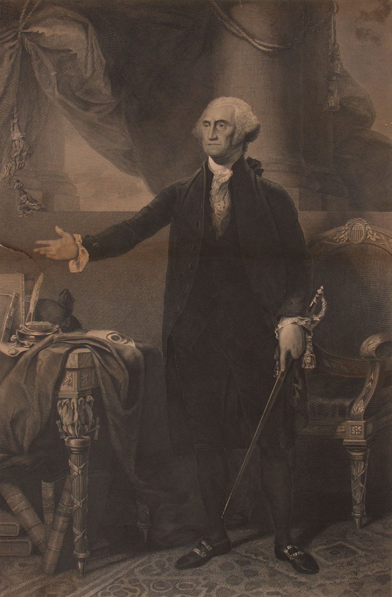 Appraisal: AFTER JAMES HEATH - GEORGE WASHINGTON AFTER GILBERT STUART Engraving