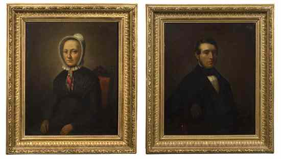 Appraisal: Scottish School th th Century A Pair of Portraits oil