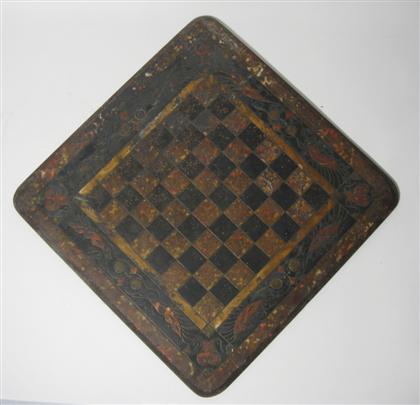 Appraisal: Marble and stone game board With molded edge x in