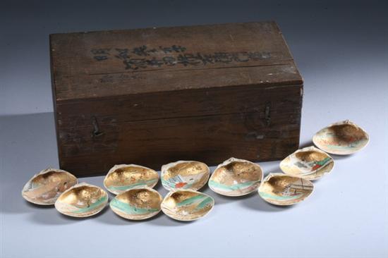 Appraisal: JAPANESE KAIAWASE GAME Edo Meiji period Thirty color and ink