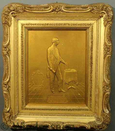 Appraisal: Gilt plaster relief figure of U S President James K